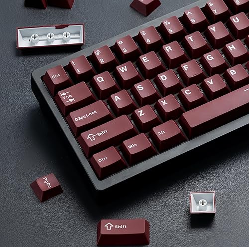 Miniatura 11 de dagaladoo Teclas negras topográficas Teclas PBT de doble inyección Teclas de teclado con brillo Teclas laterales impresas Teclas de perfil Cherry
