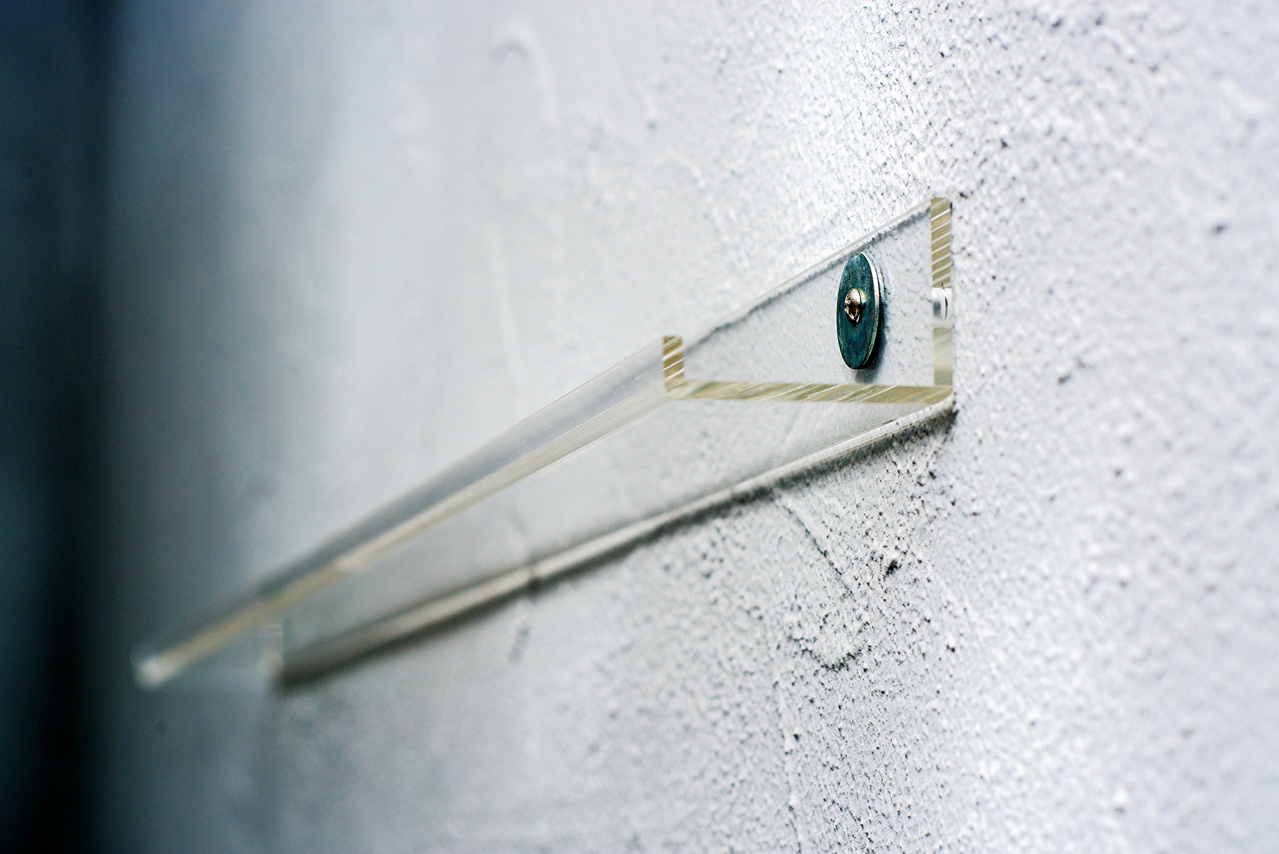 7evenAcrylic Design Vinyl & Picture Gallery Board 33 cm/Transparent Wall Shelf for e.g. Pictures