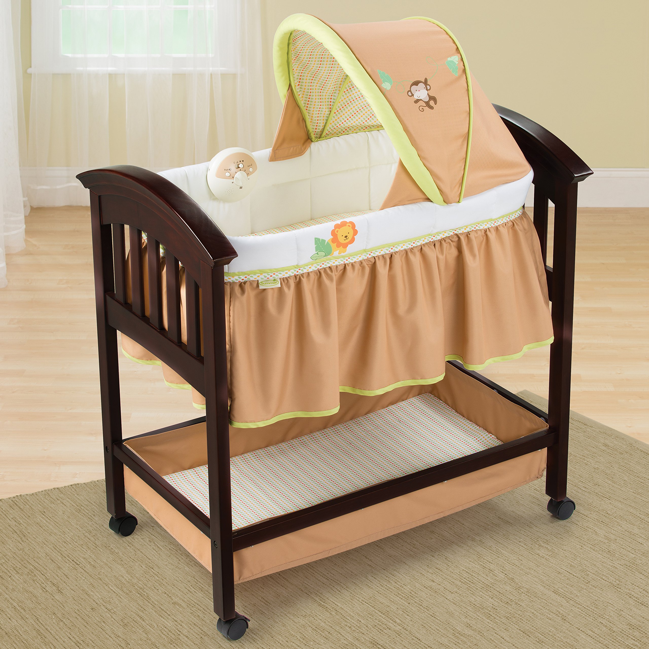 Summer Classic Comfort Wood Bassinet Swingin Safari Desertcart