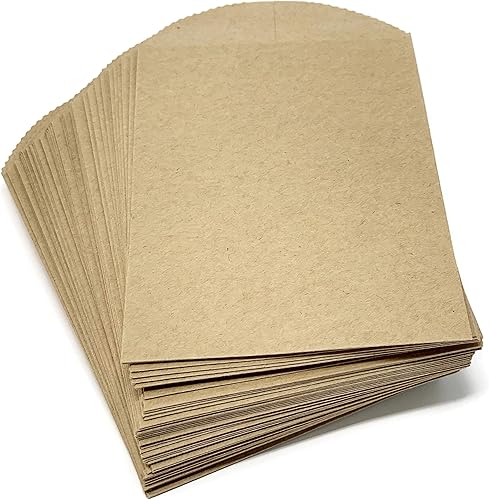 50 bolsas de papel Kraft 3.5in x 5.0in para fiestas, regalos, regalos