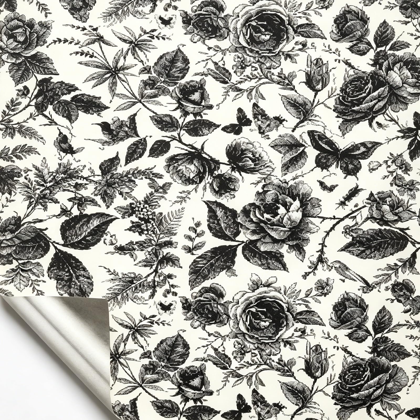 Zynqra Peel and Stick Wallpaper,Floral Self-Adhesive Contact Paper