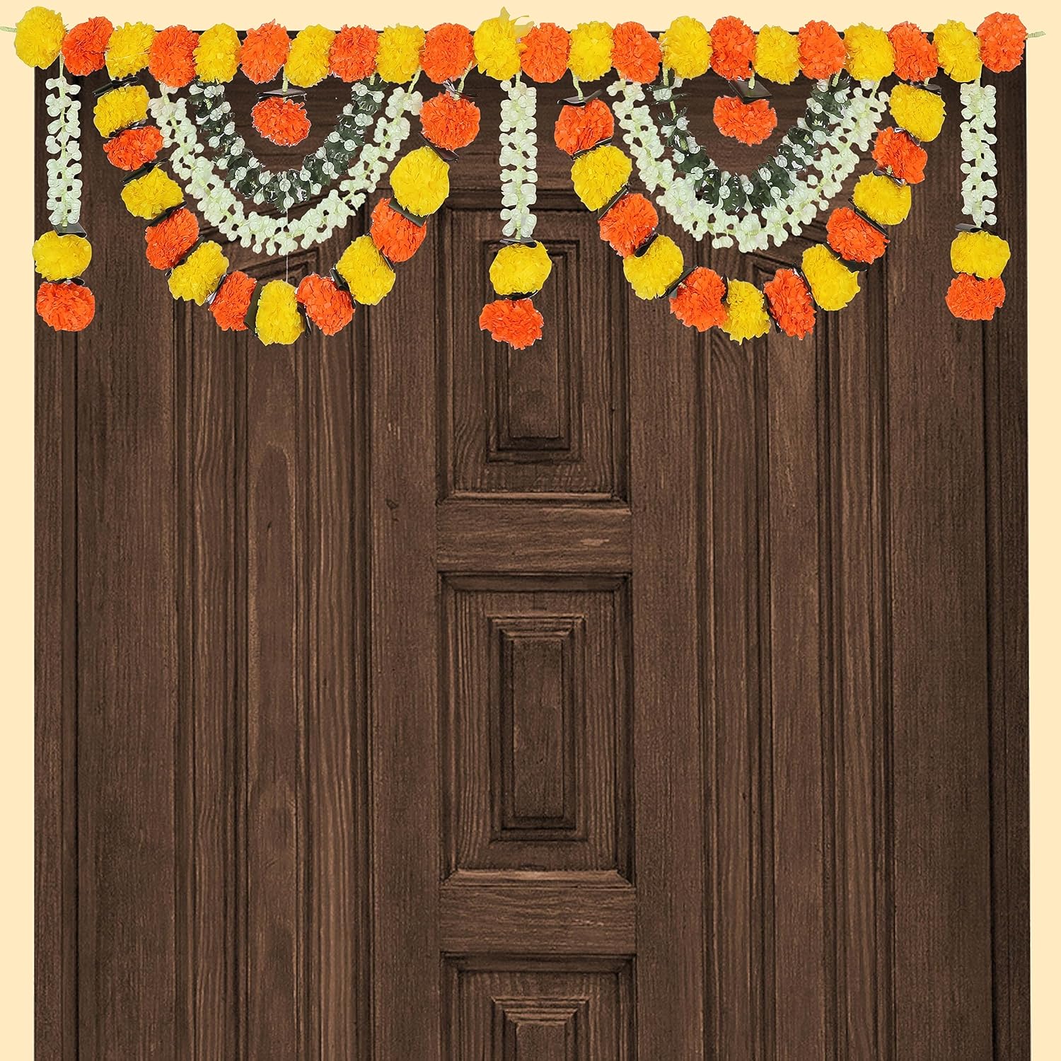 Torans For Entrance Door Artificial Marigold Flower Toran For Door Garlands Hanging Entrance Home Decoration Bandarwal Traditional Diwali Handmade, 91 Centimeters