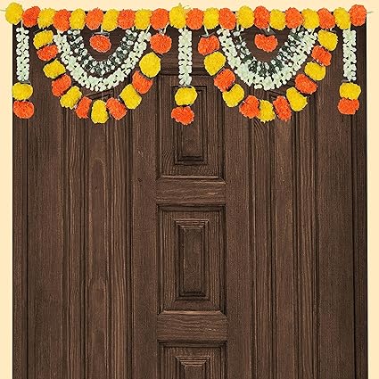 YFXOHAR Torans For Entrance Door Artificial Marigold Flower Toran For Door Garlands Hanging Entrance Home Decoration Bandarwal Traditional Diwali Handmade, 91 Centimeters
