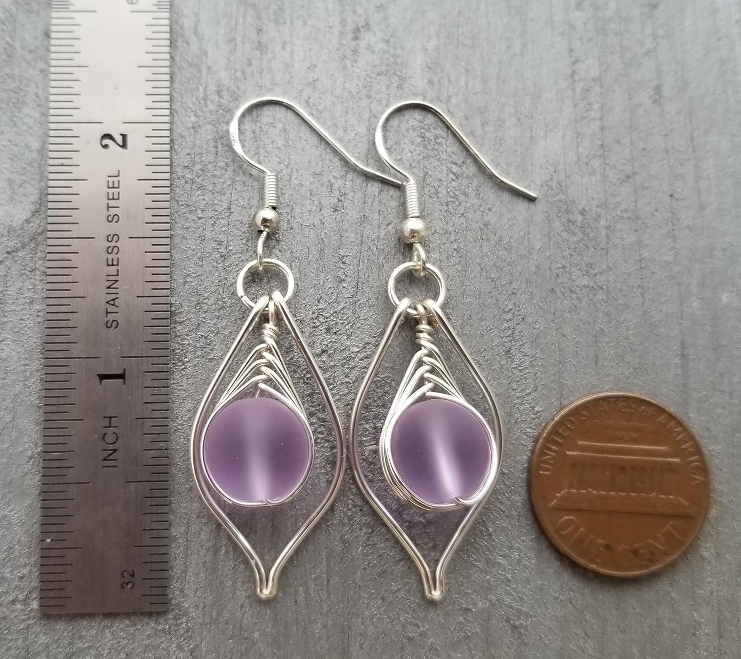 Yinahawaii Handmade Sea Glass Earrings, Hawaiian Jewelry for Women, Braided Small Round Earrings, Unqiue Sea Glass Jewelry Birthday Gift For Women