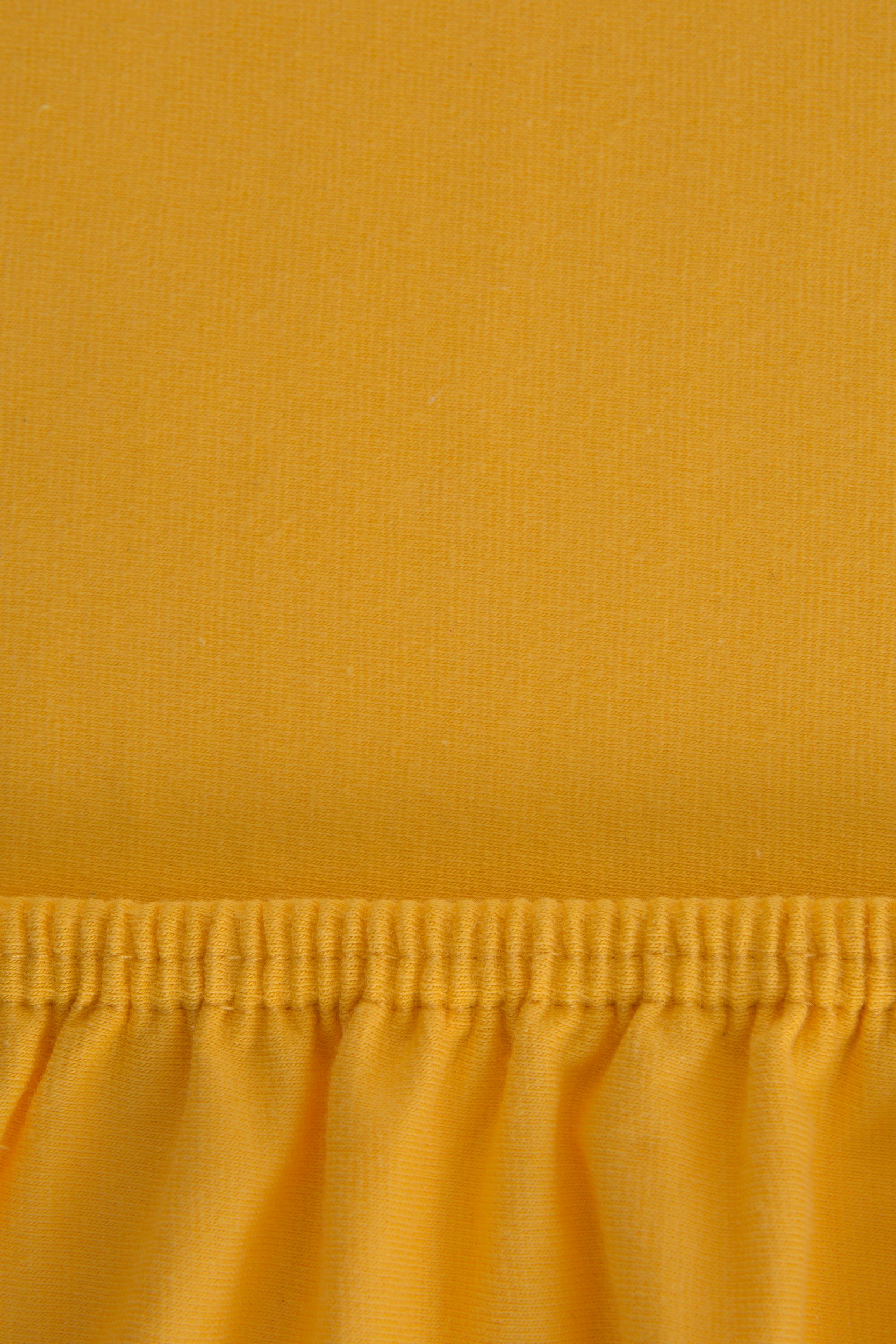 r-up Beste sábana bajera pack doble 90x200-100x220 hasta 35cm de alto de muchos colores 95% algodón / 5% elastano 230g/m² (amarillo soleado)