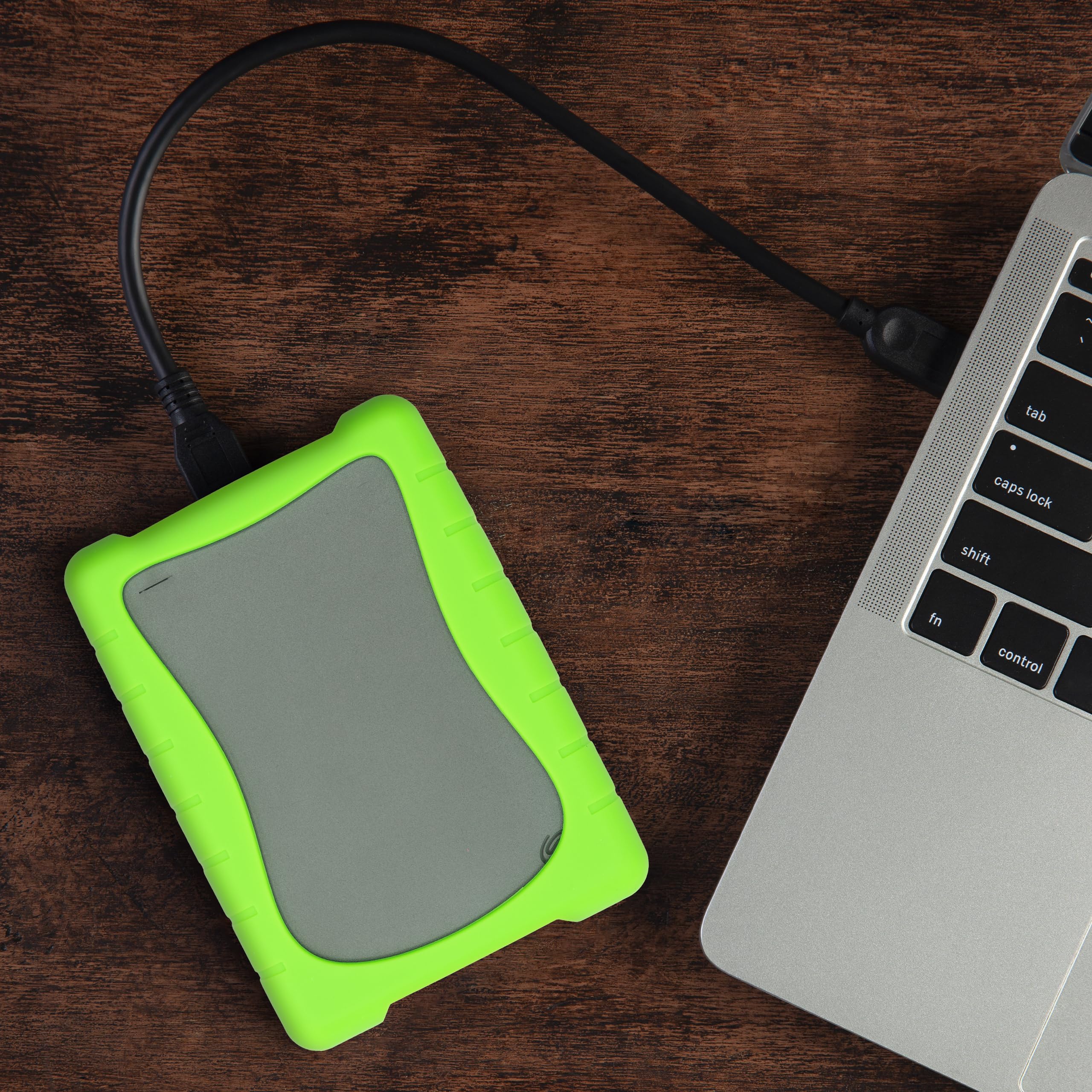 Custodia Hard Disk Esterno 2.5''Cover Silicone Antiurto Anticaduta Antiscivolo, Compatibile con: Seagate da 1TB/2TB Basic, One Touch, Expansion, Samsung e Maxtor M3, WD Elements 1TB/2TB (Green)
