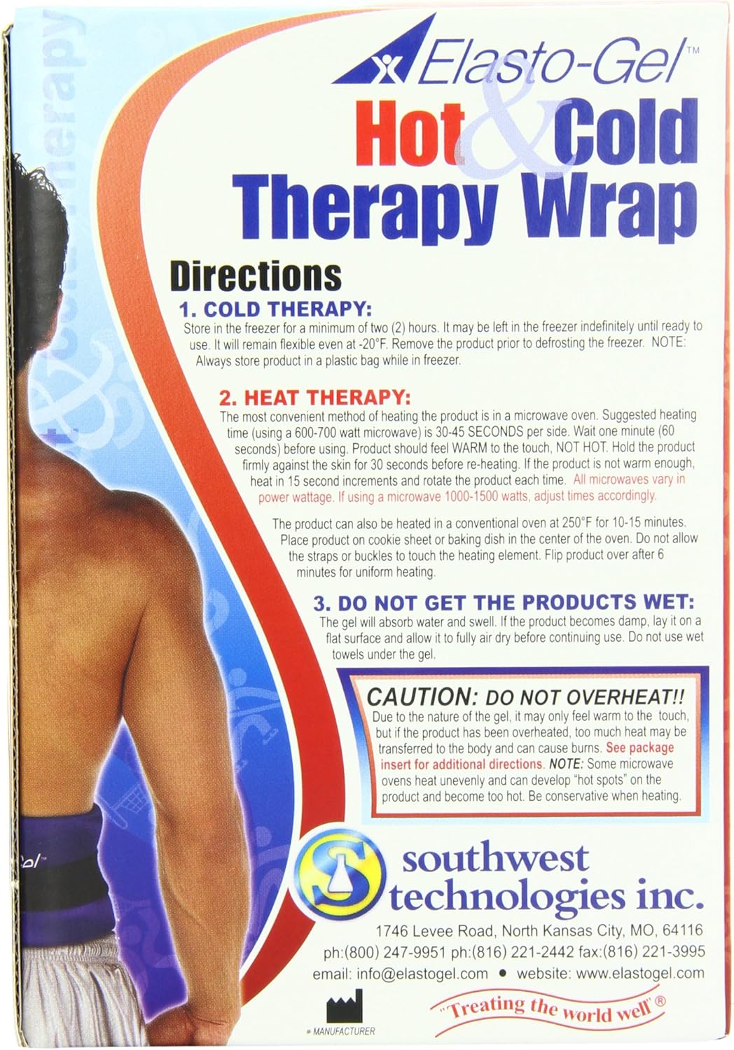 Elasto-Gel, Hot/Cold Therapy Wrap, 6" X 24"