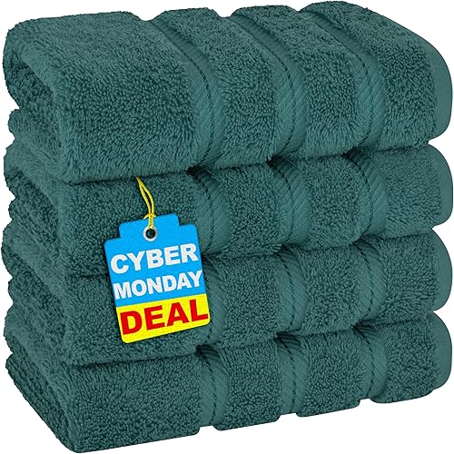 Miniatura 750 de American Soft Linen - Juego de 4 toallas de baño, 100% de algodón turco de 27 x 54 pulgadas, toallas de baño extragrandes, toallas para ducha