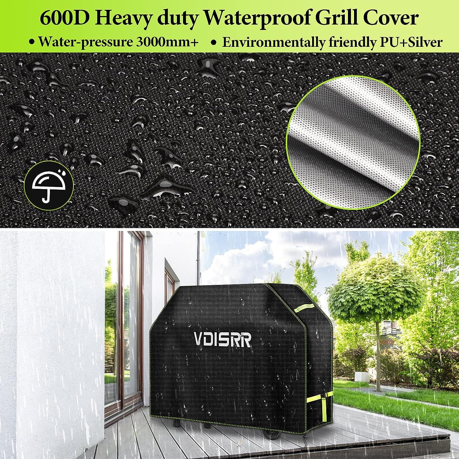 Funda Para Barbacoa, 145 X 61 X 117 Cm, Tela Oxford Impermea