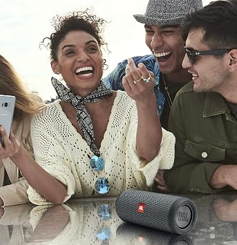 Aode JBL Flip Essential Portable Waterproof Wireless Bluetooth Speaker with up to 10 Hours of Playtime - Gunmetal Grey