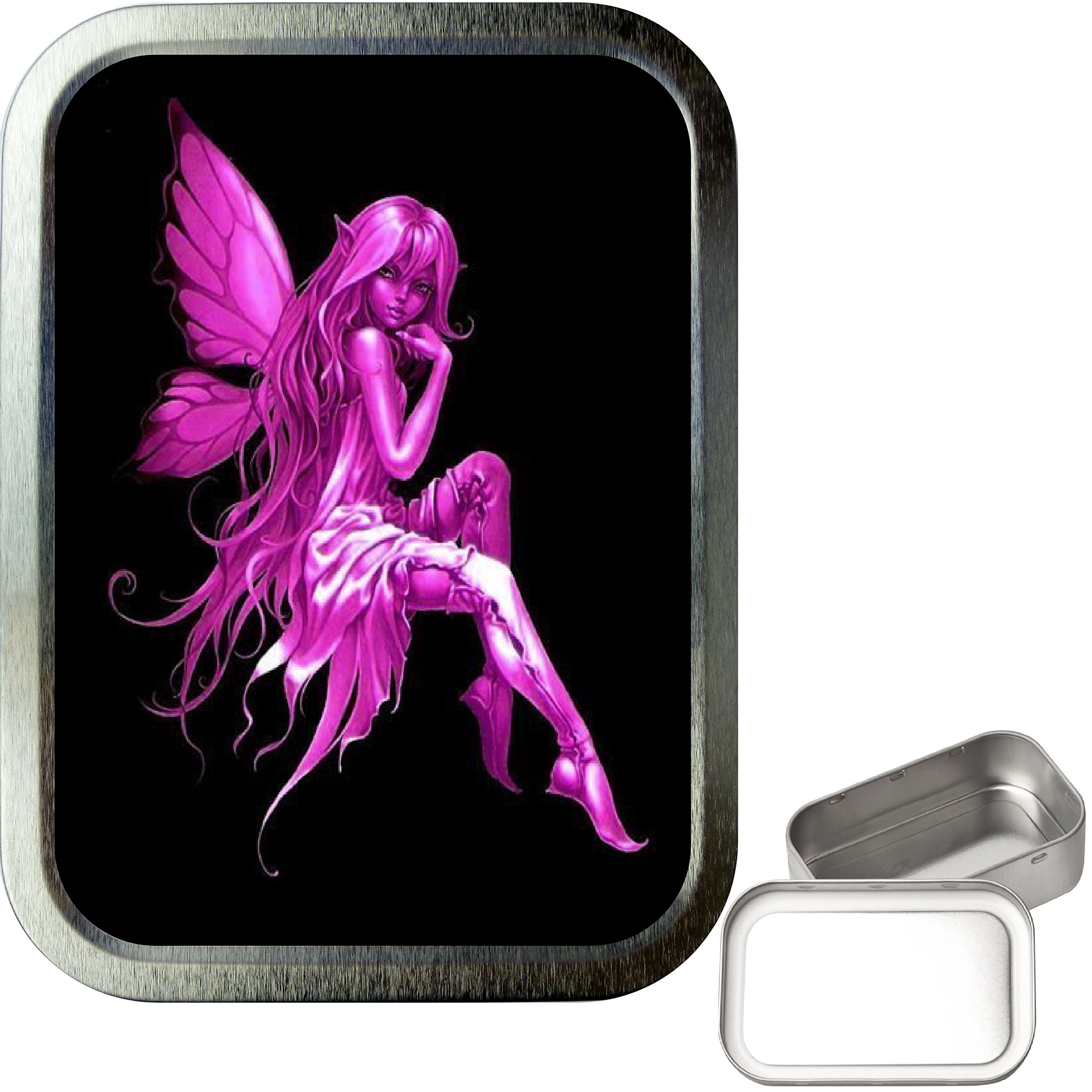 Eclipse Pink Hand Crafted Flower & Studs Crushproof Metal Cigarette Case, 100s, 3101ST16F-Pink
