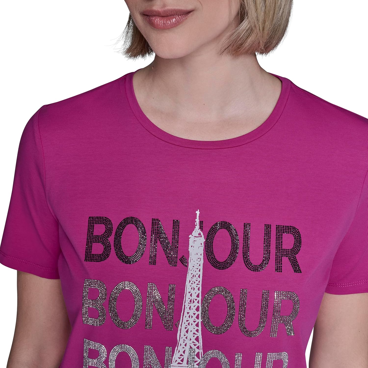 Karl Lagerfeld Womens Short Sleeve Soft Everyday Logo T-Shirt - Image 5