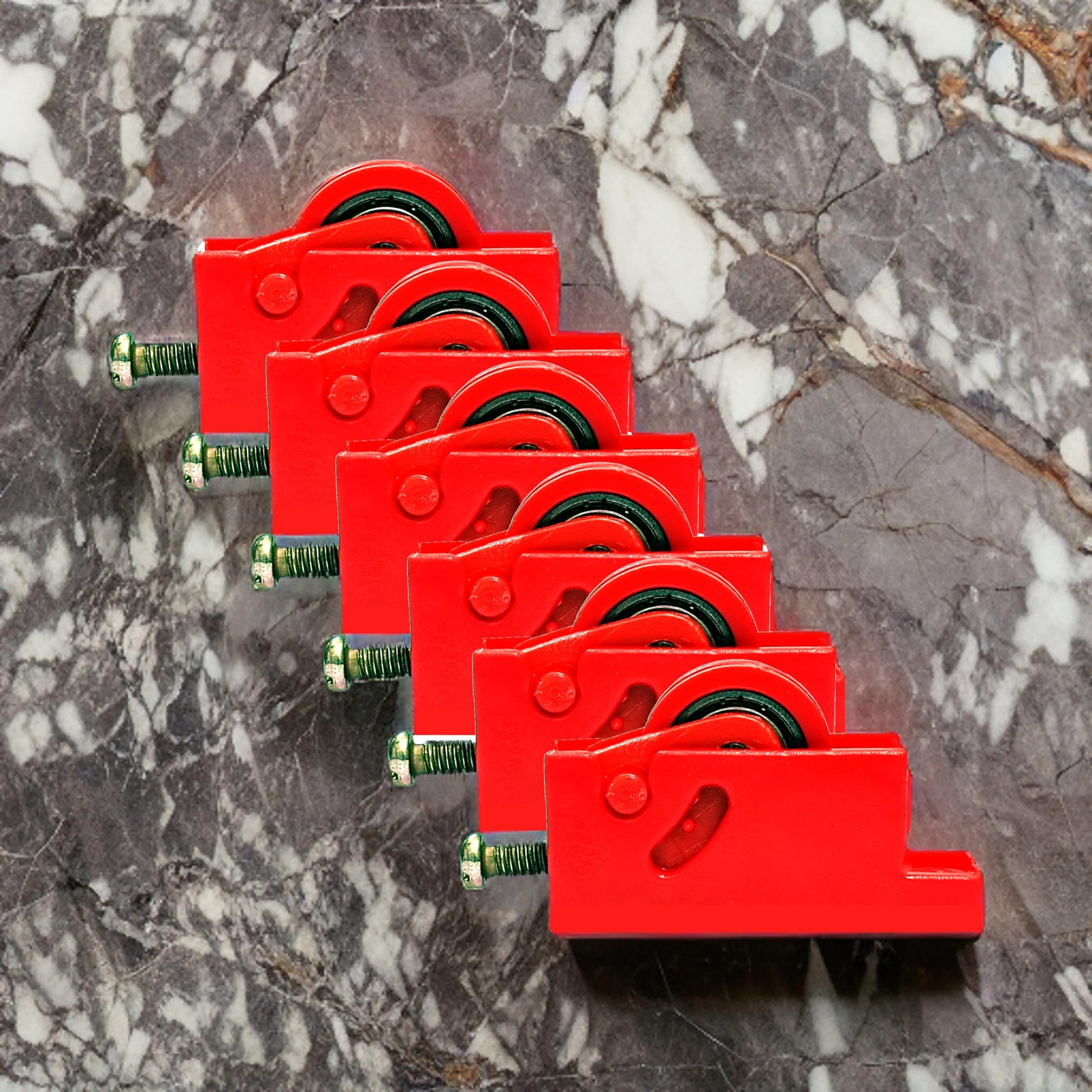 Adjustable Bearing Wheels PVC Roller for Aluminum Sliding Windows & Door (Pack of 4)