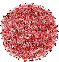 Vista 8 de KIMOBER Guirnalda de oropel de Navidad de 32.8 pies, guirnalda metálica con punta de escarcha verde negruzco para árbol de Navidad, decoraciones