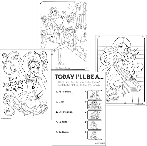 Miniatura 4 de Lazy Days Barbie Live Life with Love - Libro para colorear y actividades - 96 páginas