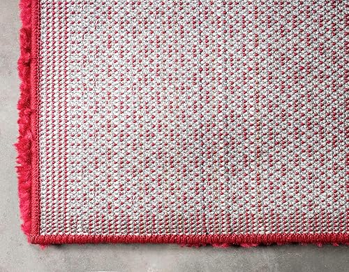 Miniatura 10 de Unique Loom Colección Solo - Alfombra de área Calabasas (2 pies 2 pulgadas x 6 pies 7 pulgadas, pasillo, rojo)