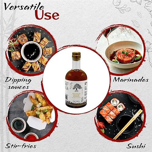 Miniatura 5 de HAKU Shoyu blanco de trufa elaborado naturalmente a partir de 2 años, 12.68 onzas (12.7 fl oz)  Salsa gourmet tradicional y adobo para sushi, carne,