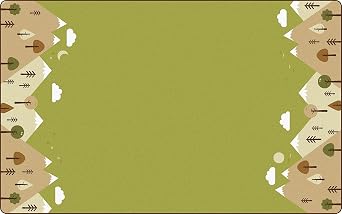 Carpets for Kids 48757 KIDSoft Tranquil Mountains Decortaive Rug 7ft 6in x 12ft Rectangle Green