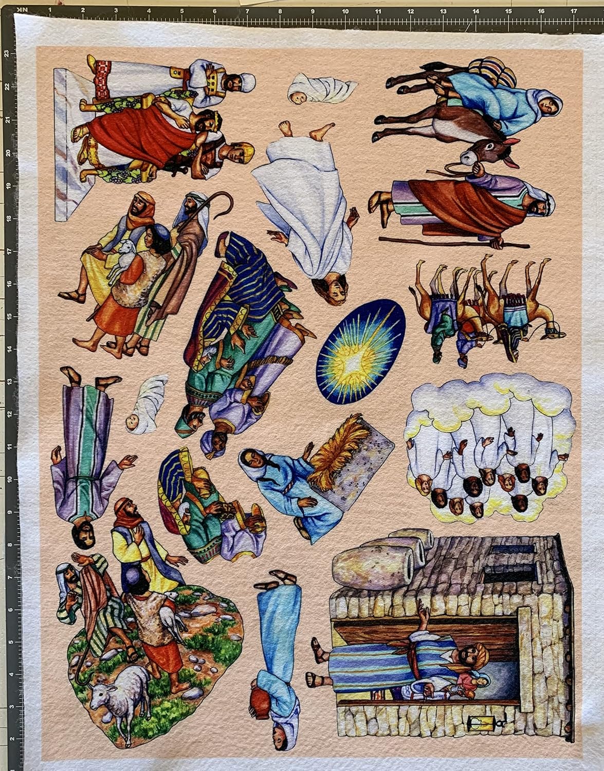 Story & Life of Jesus 13 Bible Stories for Flannel Board- You Cut Out Felt Figures
