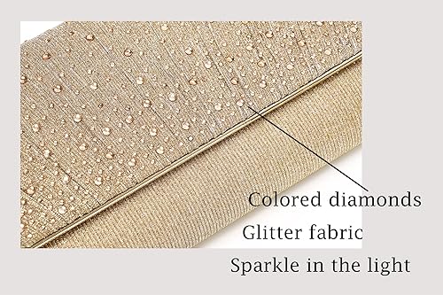 Miniatura 3 de MUDUO Monederos de mano con diamantes de imitación para mujer, monederos y bolsos formales de boda, fiesta, graduación, bolsas de dinero, regalo de