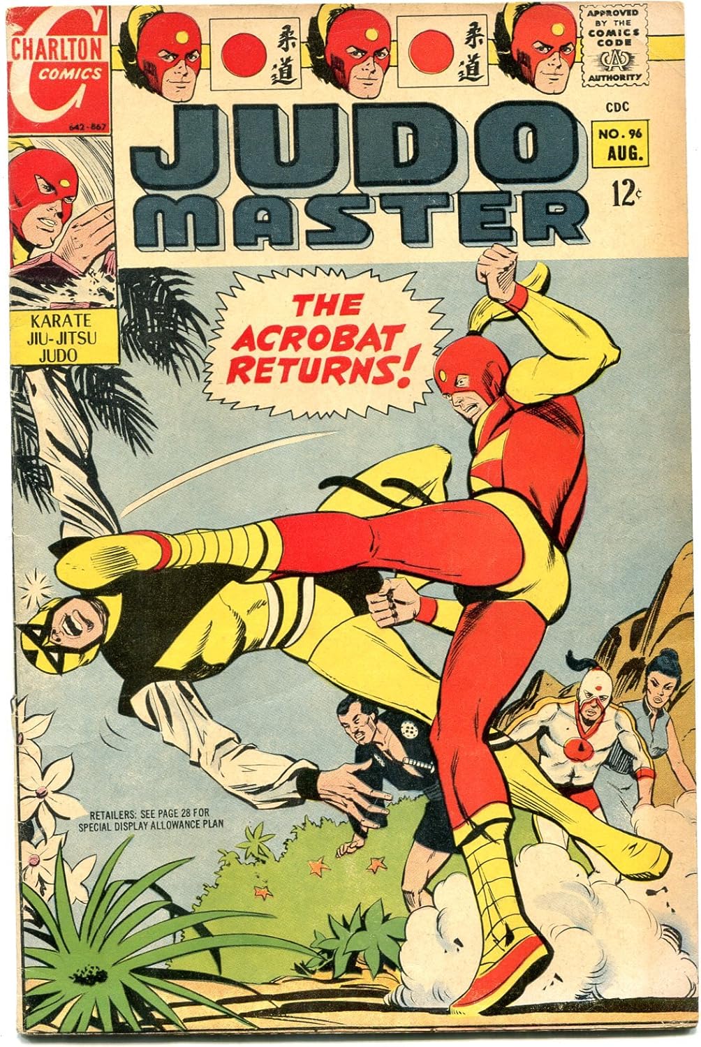 Judo Master #96 1967- Karate Jiu-Jitsu- Charlton comics FN