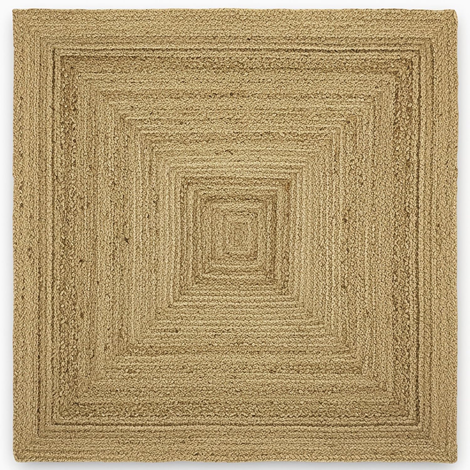 Hand Braided Jute Rugs 10x10 Ft Kilim Flatweave Rug Natural Fiber Boho Natural Solid Jute Rugs for Bedroom Living Room Kid's Room Farmhouse Larger Area & Home Décor