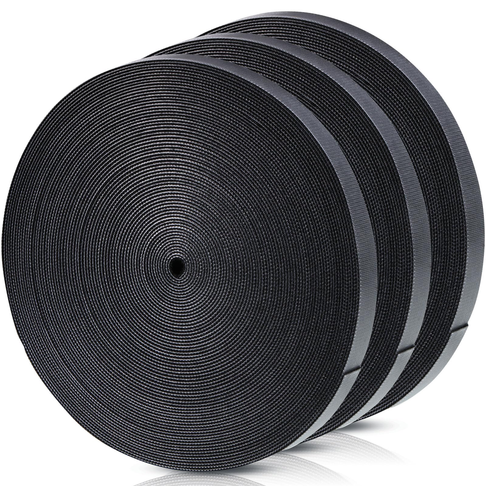 WILLBOND 3/4 in x 90 ft Heavy Duty Hook and Loop Straps, 3 Roll