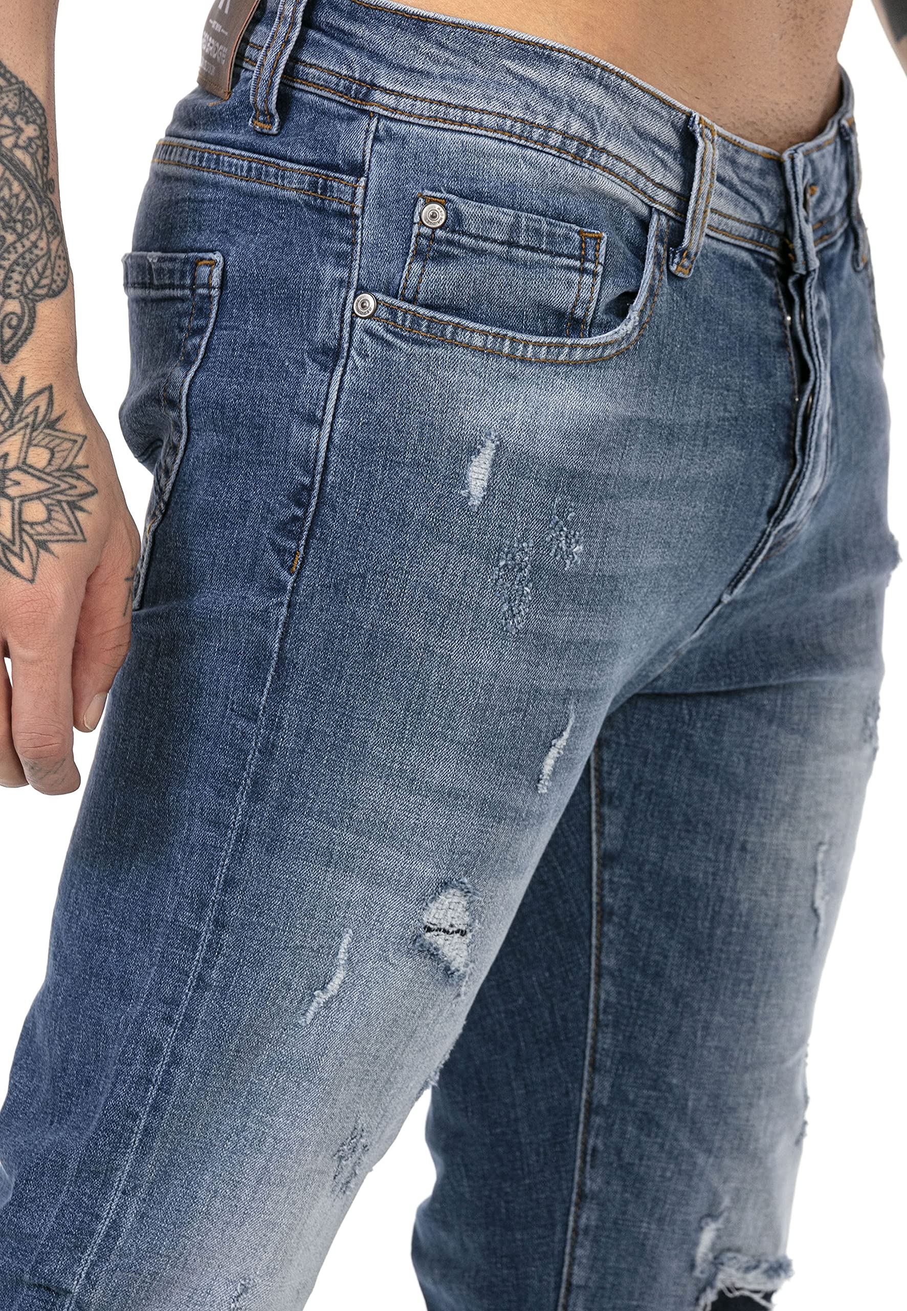 RED BRIDGE Vaqueros para Hombre Jeans Denim Pants Estilo Destroyed