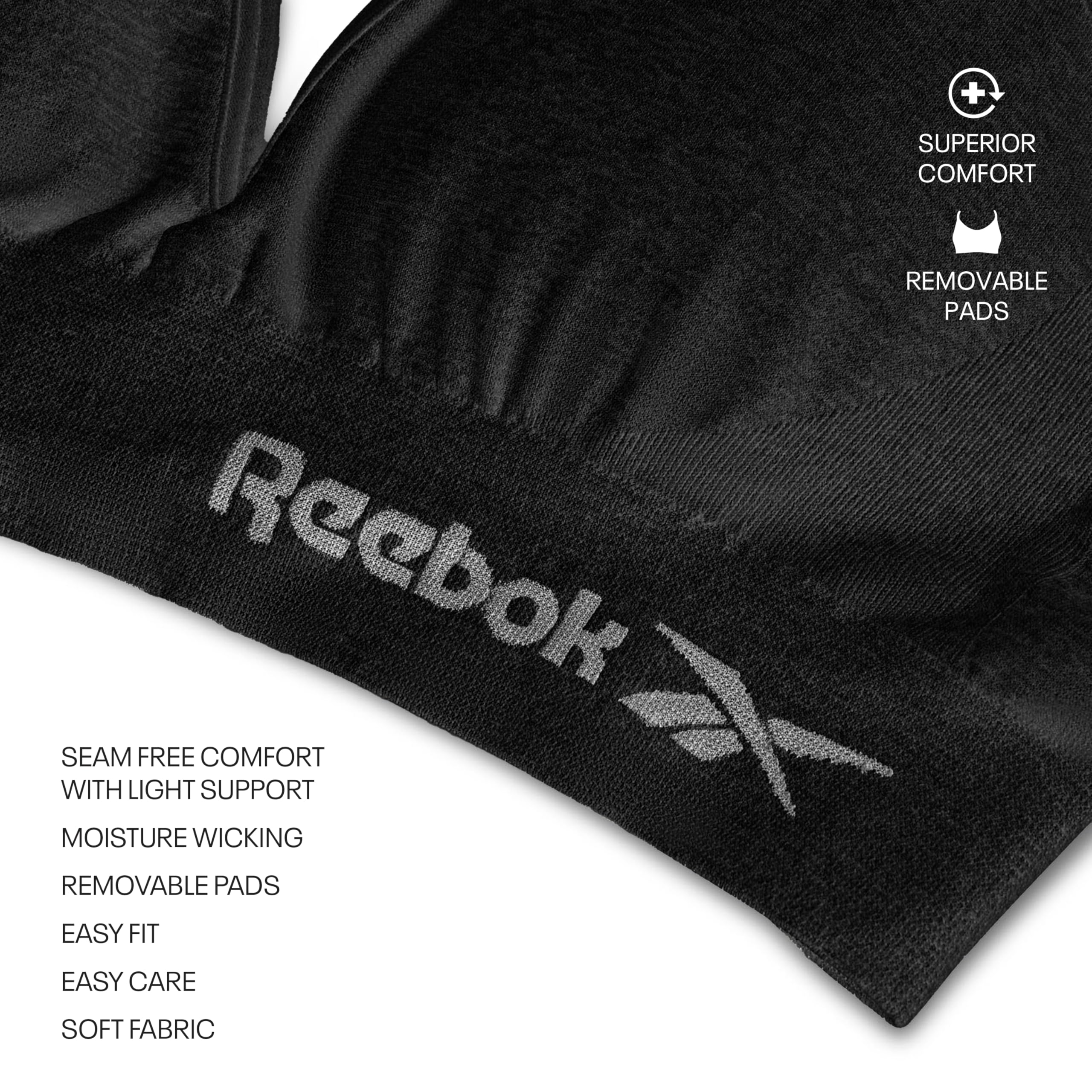 Reebok Justine Sujetador sin Costuras Mujer (Pack de 1)