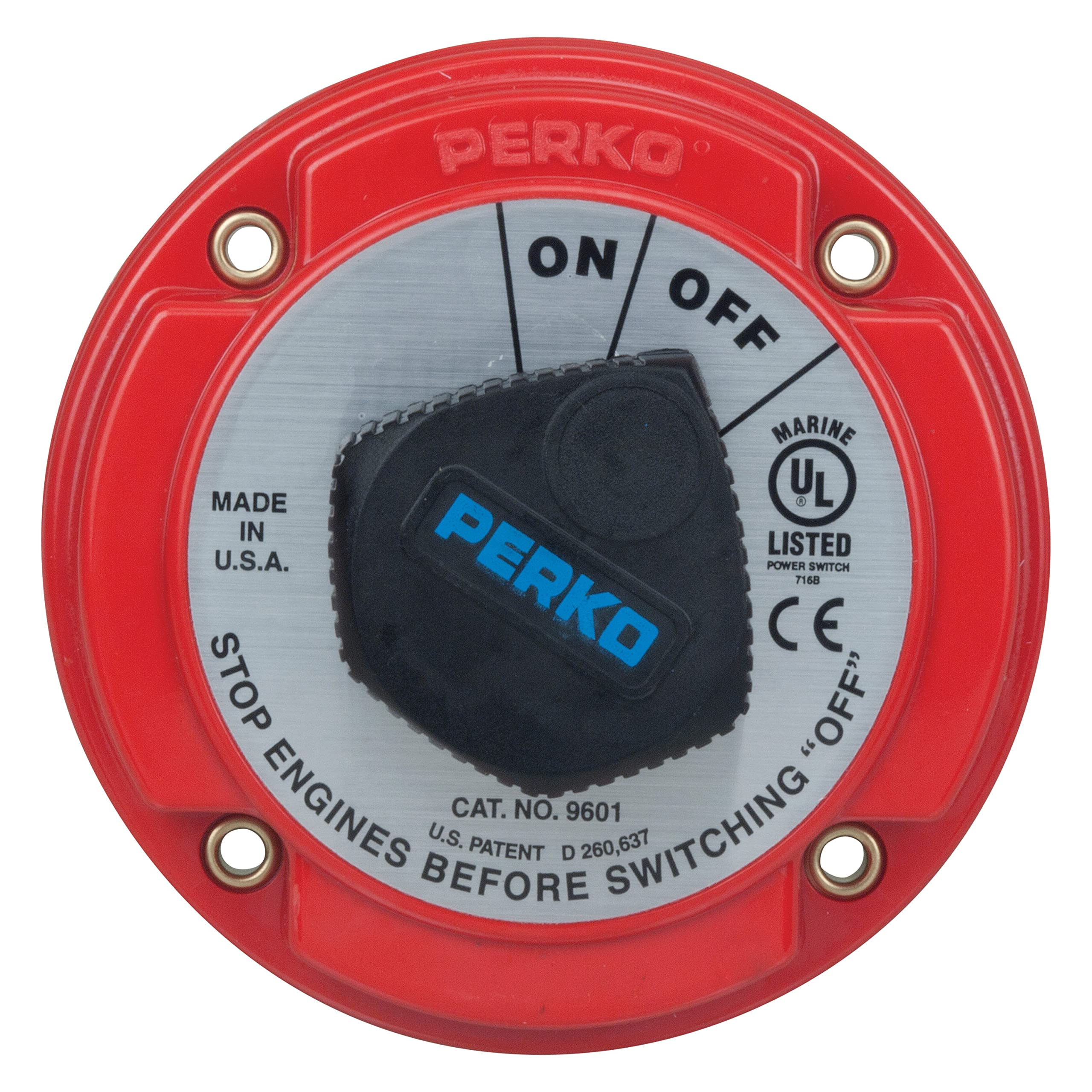 Interrupteur de déconnexion de batterie Perko coupe-circuit rotatif robuste
