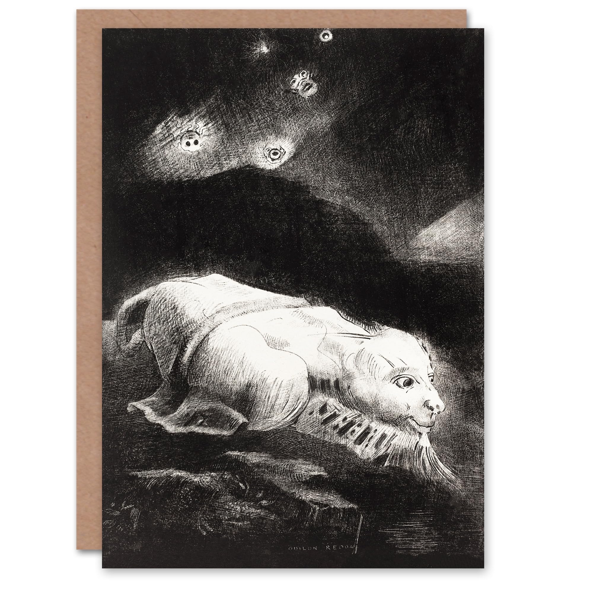 Artery8 Odilon Redon Art Card Life Awakening in Obscure Matter