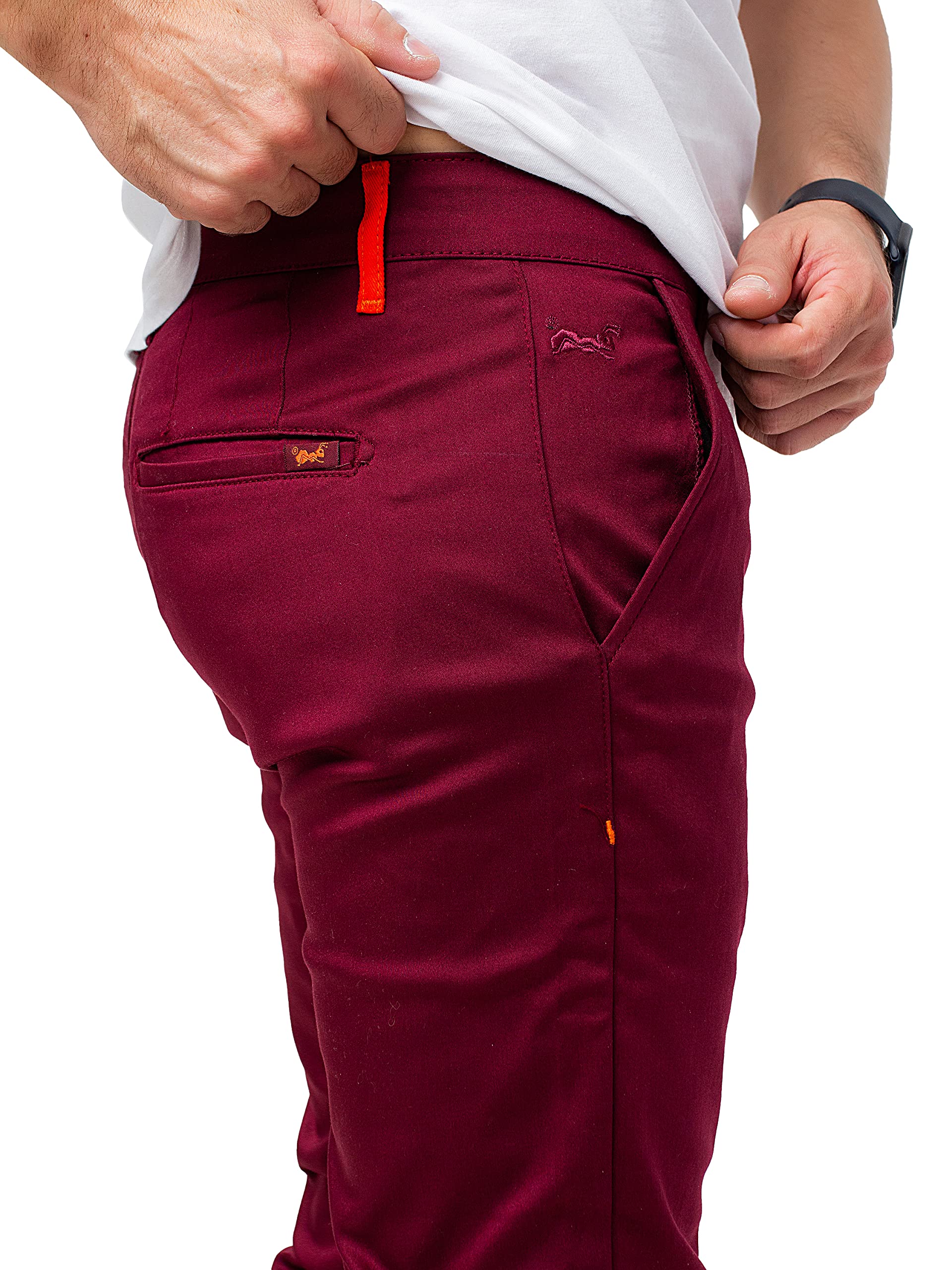 Chino Hose Herren Slim Fit Power Stretch. Business Herrenhose Classic Style. Anzughose Stretch