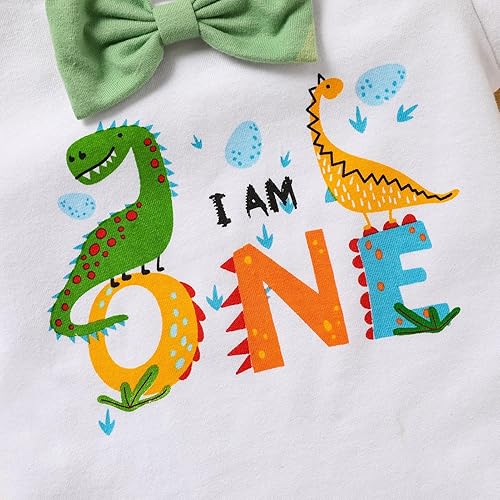 Vista 5 de Conjunto de ropa de manga corta con tirantes ajustables en Y para bebé, para el primer cumpleaños