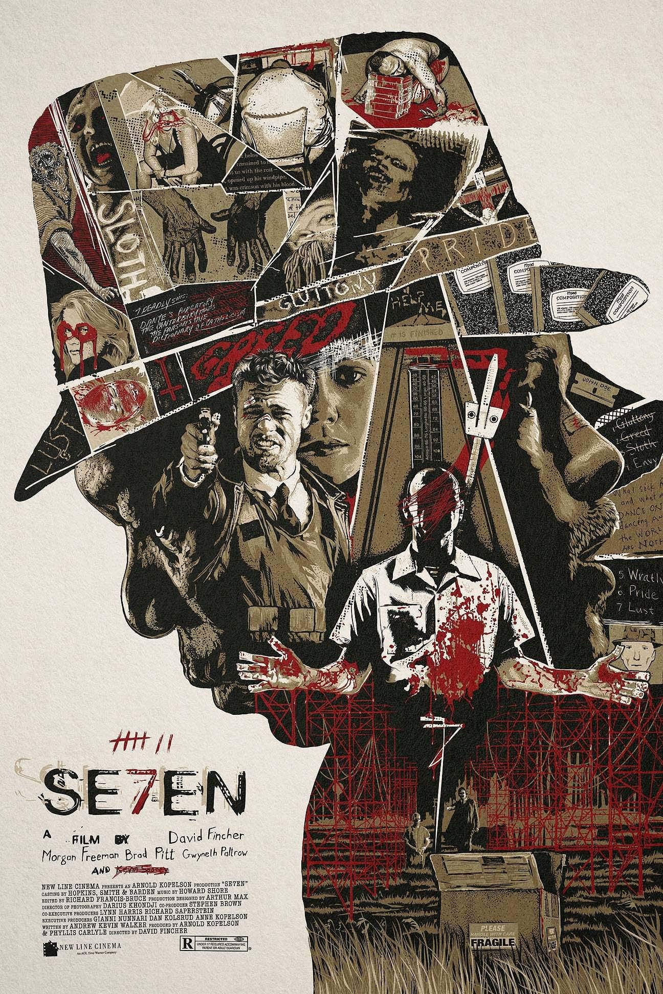 Tallenge - Seven - Brad Pitt - Hollywood Cult Classics Graphic