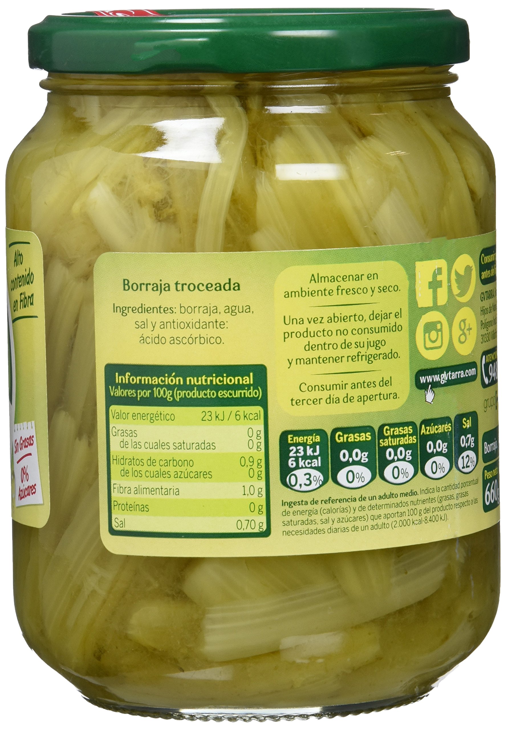 Borraja Verdura - Paquete de 6 x 400 Gramos