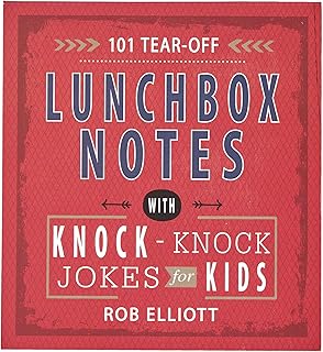 101 Tear-Off Lunchbox Notes with Knock-Knock Jokes for Kids, Funny Inspirational Encouragement for Kids, Space to Write Personal Message