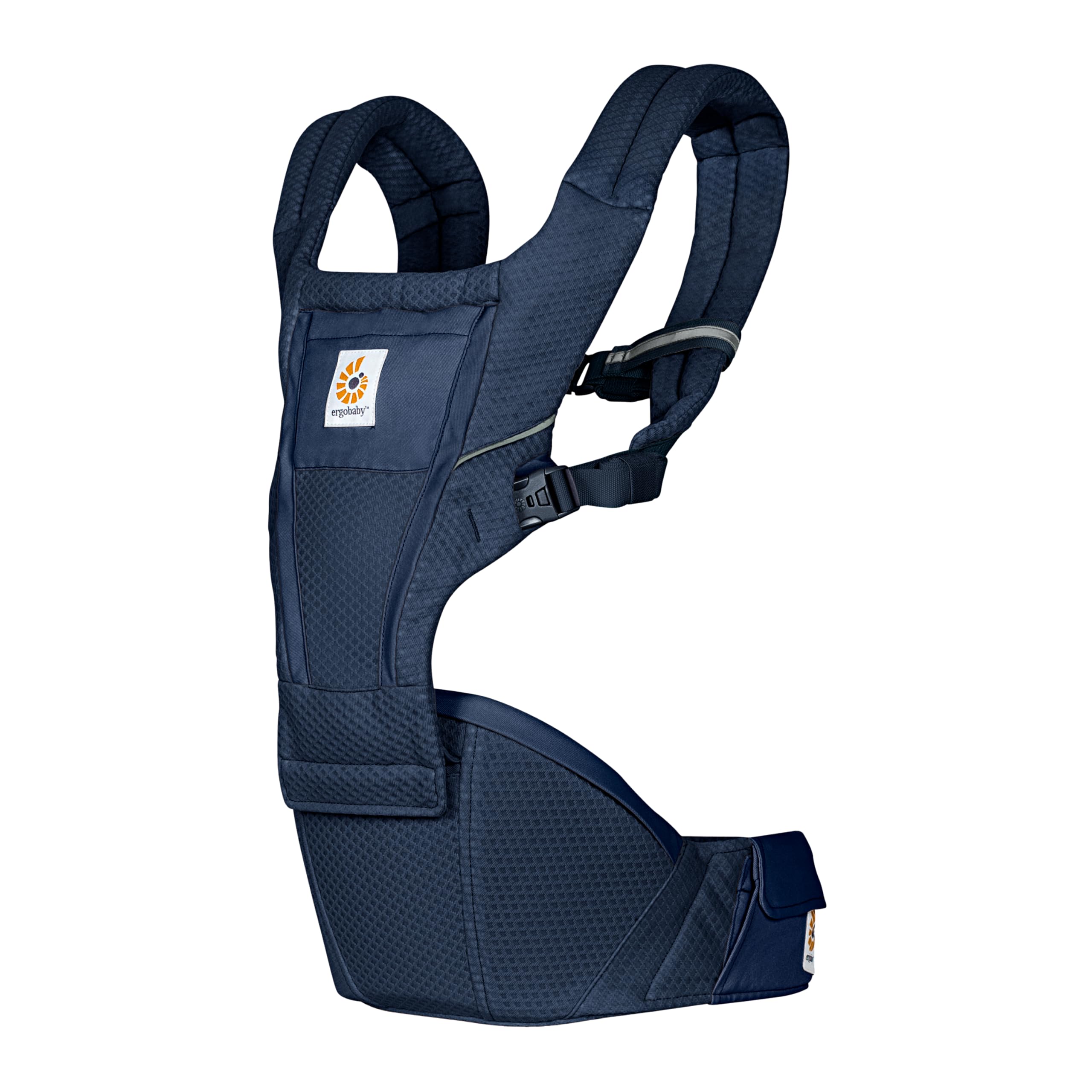 Ergobaby Alta Hip Seat Babytrage mit Babyhüftsitz für Babys und Kleinkinder ab 4 Monaten (5,5 kg - 20,4 kg), Hüftsitz Trage Hüfttrage mit SoftFlex Mesh
