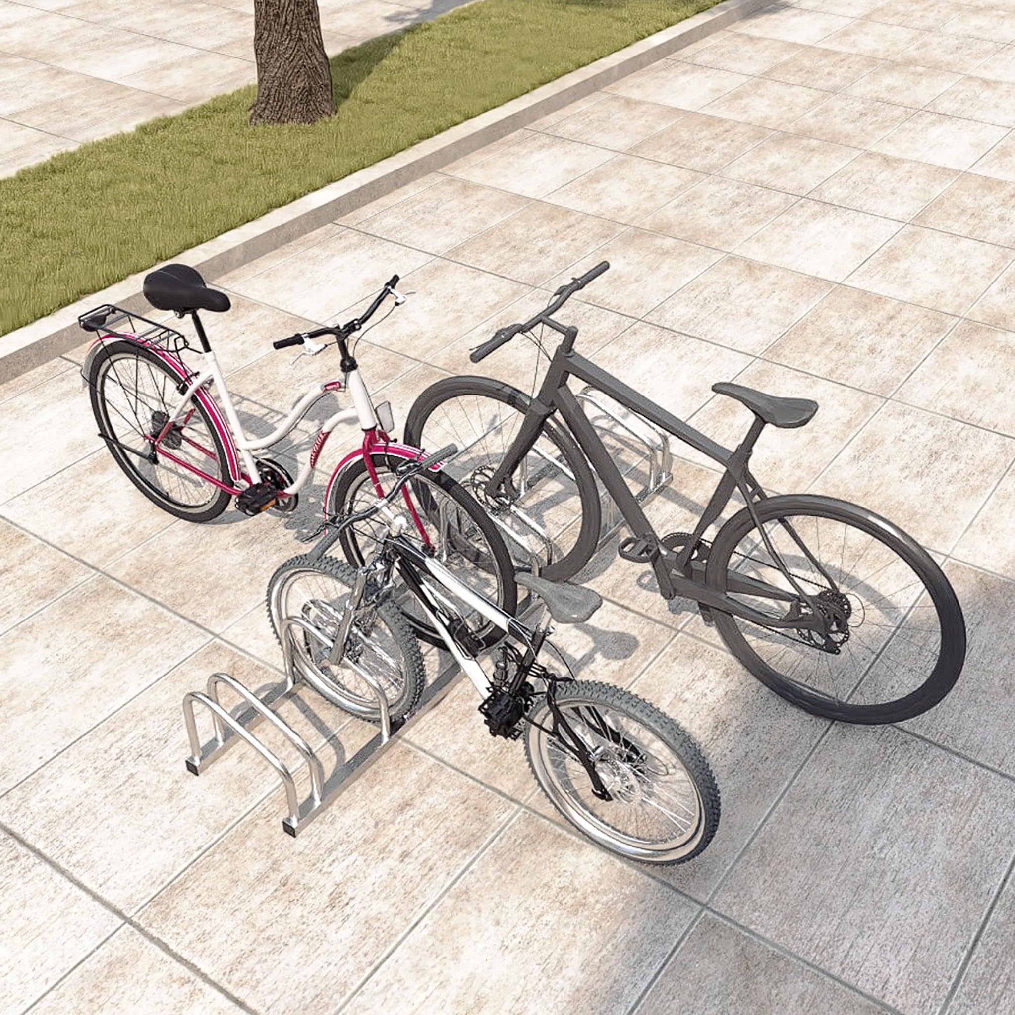 HENGMEI Râtelier Familial Râtelier de Rangement Range-vélo support pour 6 vélos à Monter au Mur/Sol