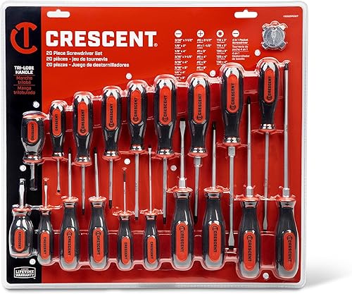 Miniatura 8 de Crescent Juego de destornilladores de doble material de 20 piezas con destornilladores Phillips, Torx, ranurados y 4 en 1 - CSDS20PCSET