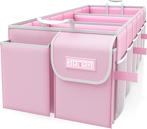 Miniatura 12 de HOTOR Organizador de maletero de gran capacidad: plegable para SUV y sedanes, organización resistente para accesorios de automóvil, herramientas,