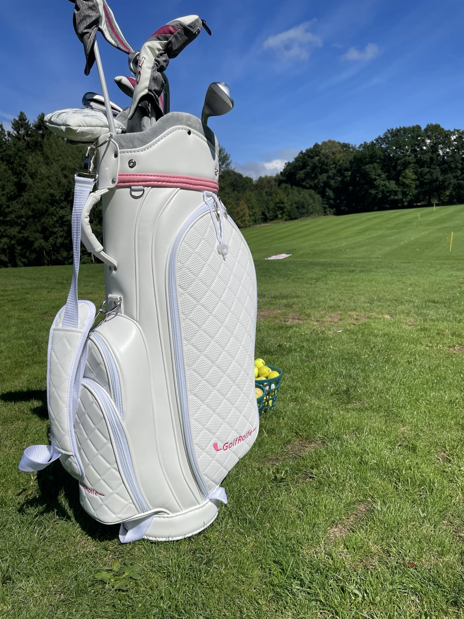 14279 Golfbag weiß - Design Golftasche Caddybag Sporttasche Cartbag
