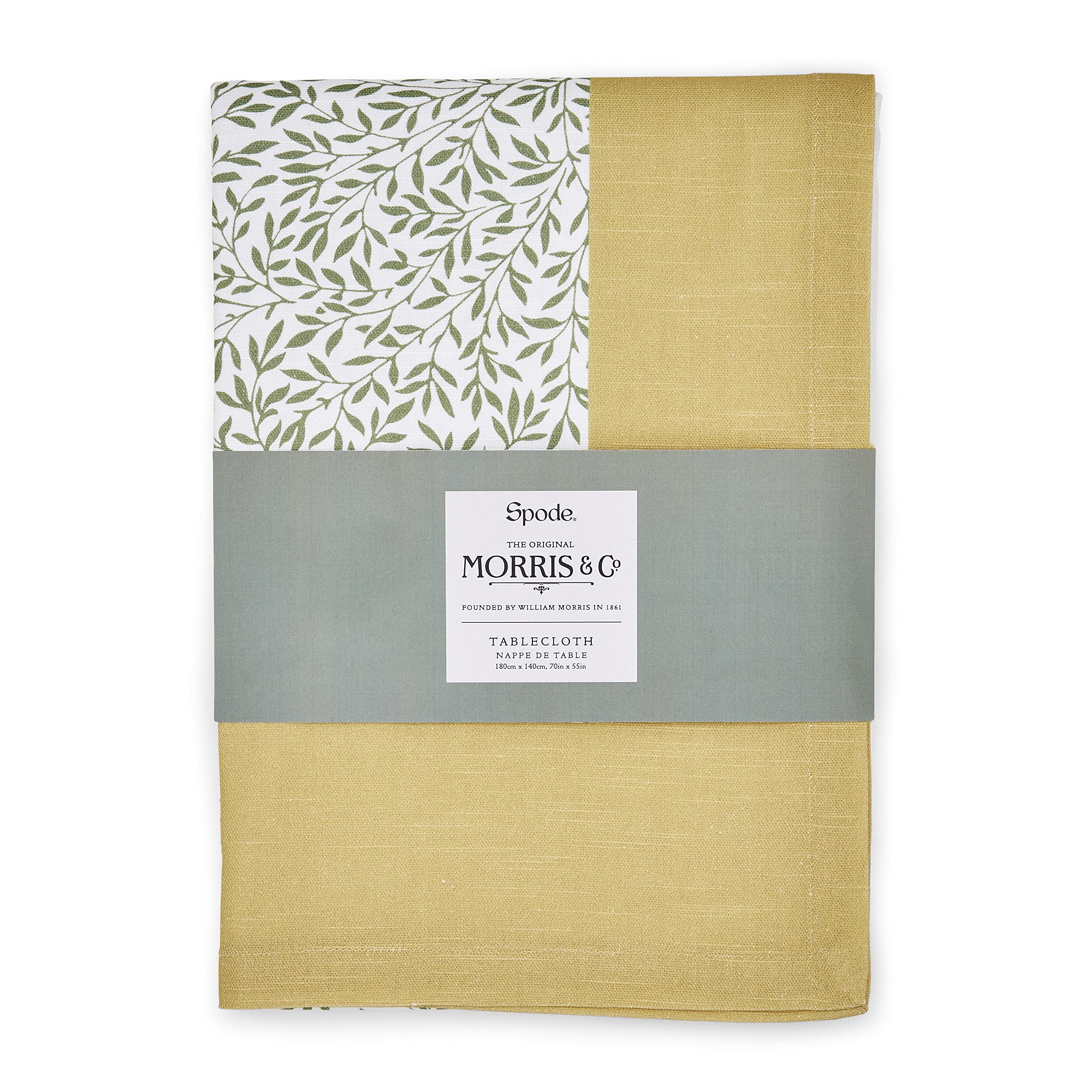 Morris & Co Tablecloth - Standen 140cm x 180 cm 100% Cotton, Multi Coloured, 70.9 x 59.1 inch (Rectangular)