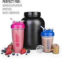 Vista 6 de BlenderBottle Classic Shaker Bottle Perfect for Protein Shakes and Pre Workout, 28oz,Clear/Black (Pack of 2)