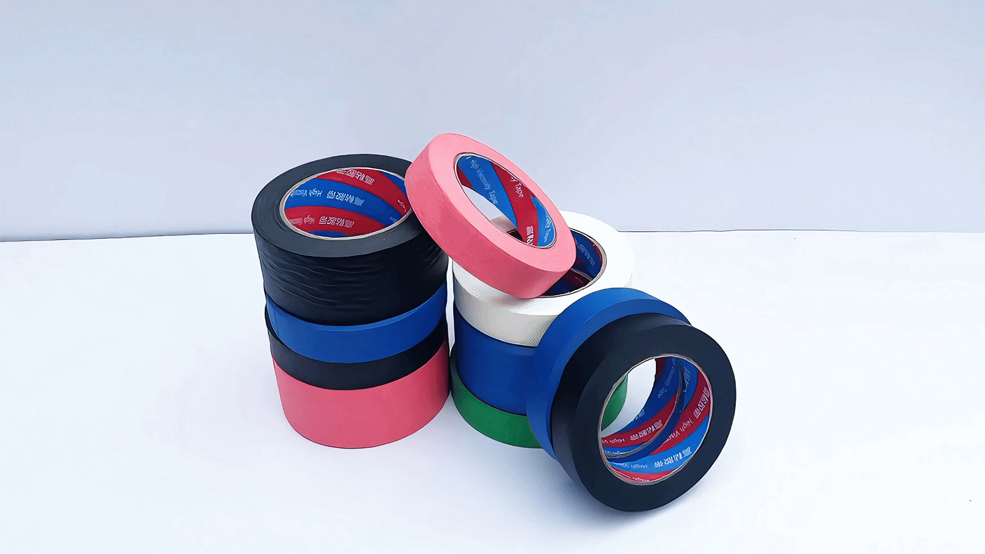 Image of Painters Tape, 1 inch x 55 Yards x 6 Rolls Pink Painters Masking Tape for Indoor and Outdoor Use, Medium Adhesive Paint Tape for DIY Crafts, Arts, Painting, Easy Removal