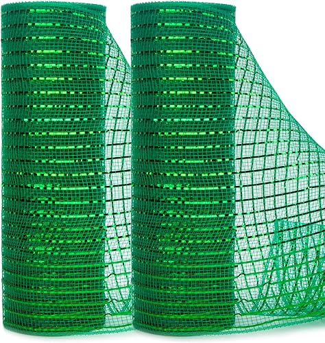 Miniatura 15 de Ribbli 2 rollos de cinta de malla metálica de oro rosa de 10 pulgadas x 30 pies (10 yardas), marfil con lámina de oro rosa e hilo marfil, cinta