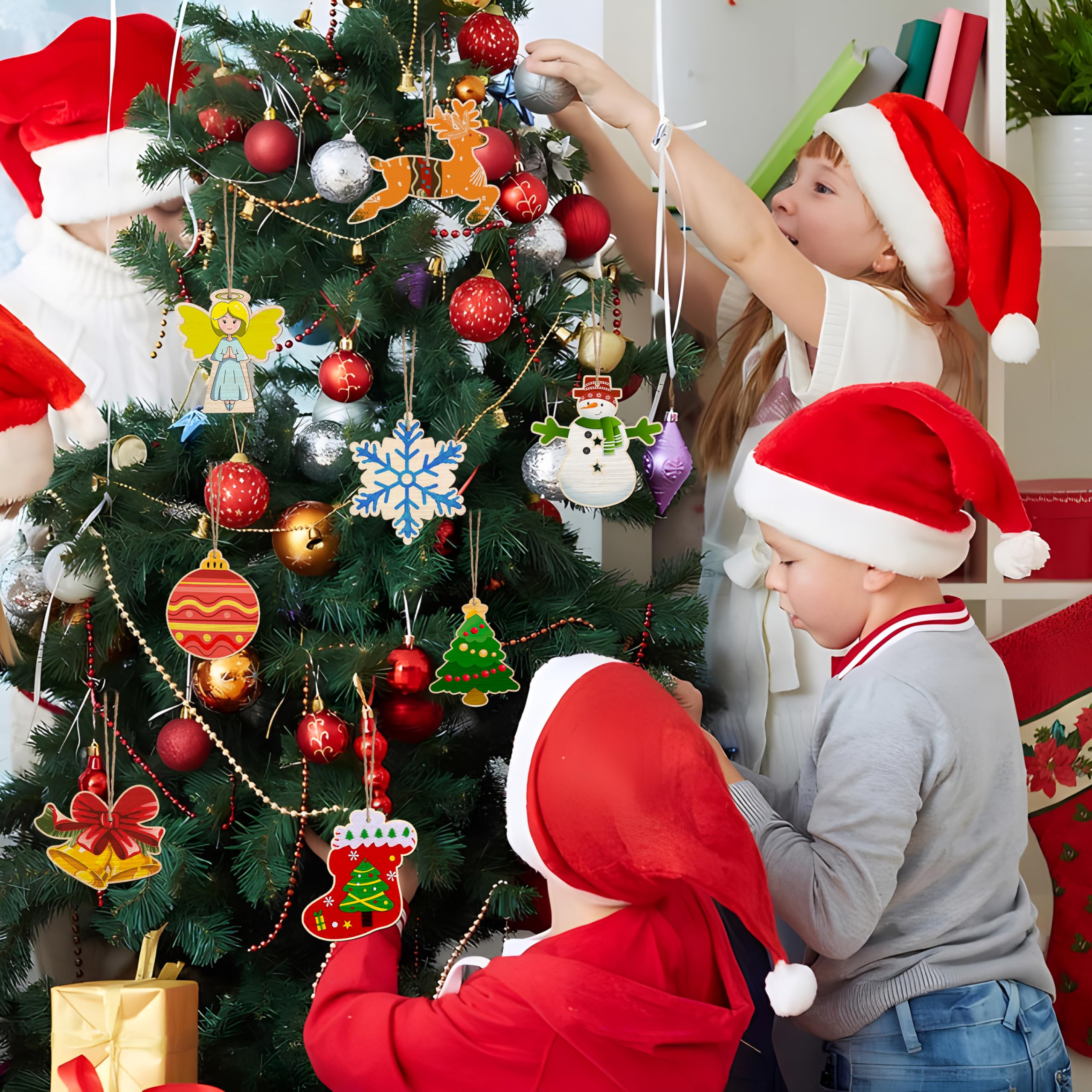 48 Addobbi Albero Di Natale In Legno Per Bambini: Fai Da Te Con Alce, Fiocco Di Neve E Tanti Motivi