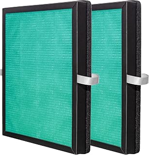 MK04 MG04JH True HEPA Replacement Filter, Compatible with MG04JH MK04 Air Purifier, Compare to Part# MK04LX, 2Pack (MK04 Green)