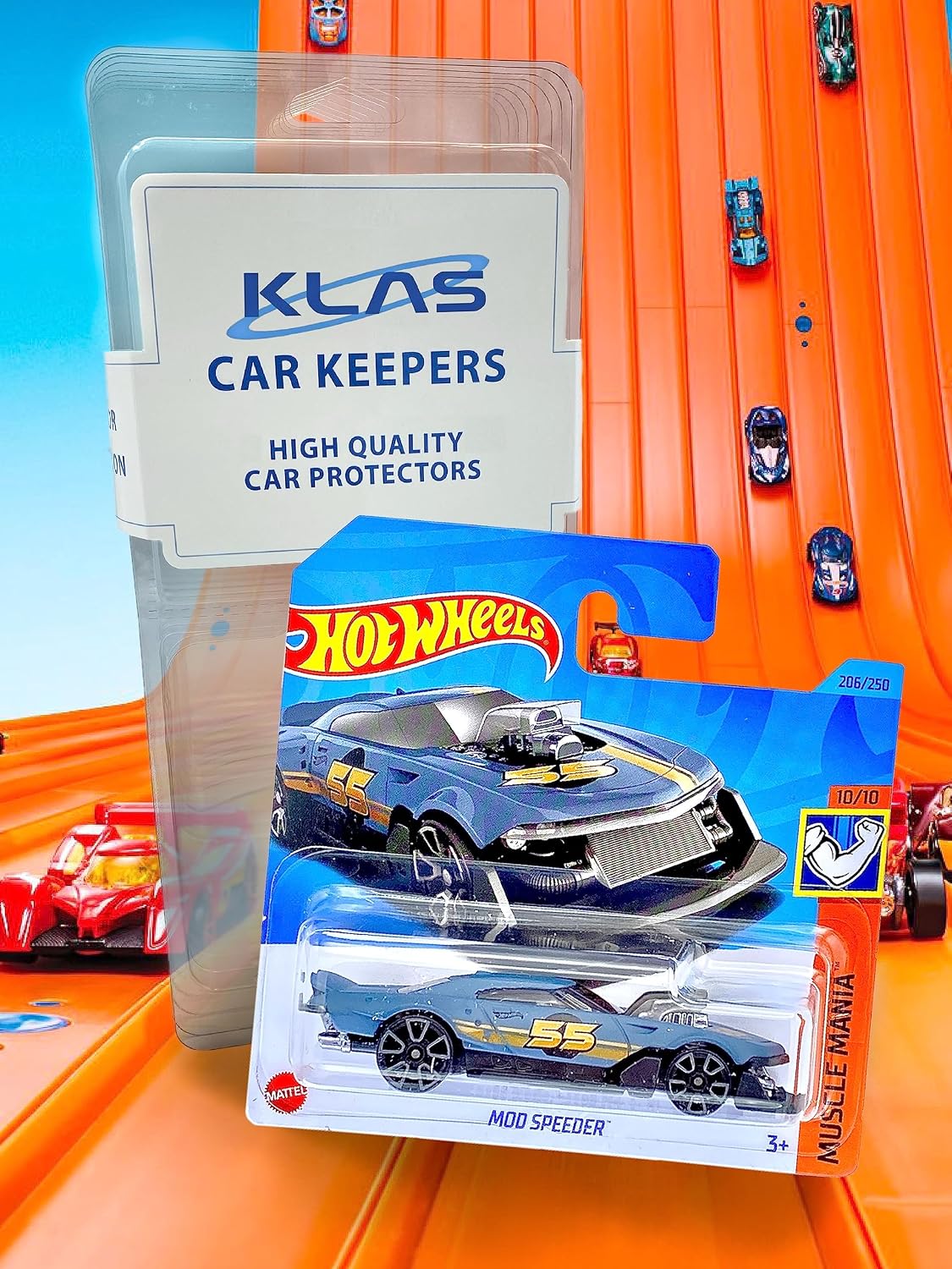 Hot Wheels Mod Speeder Die-Cast Car, 1:64 Scale, Gunmetal Grey