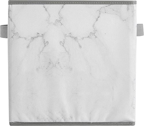 Miniatura 2 de Urban Shop - Cubitos de almacenamiento de mármol, juego de 4 unidades, color gris y blanco