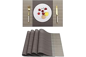Placemats Set of 4 for Brown Dining Table Set